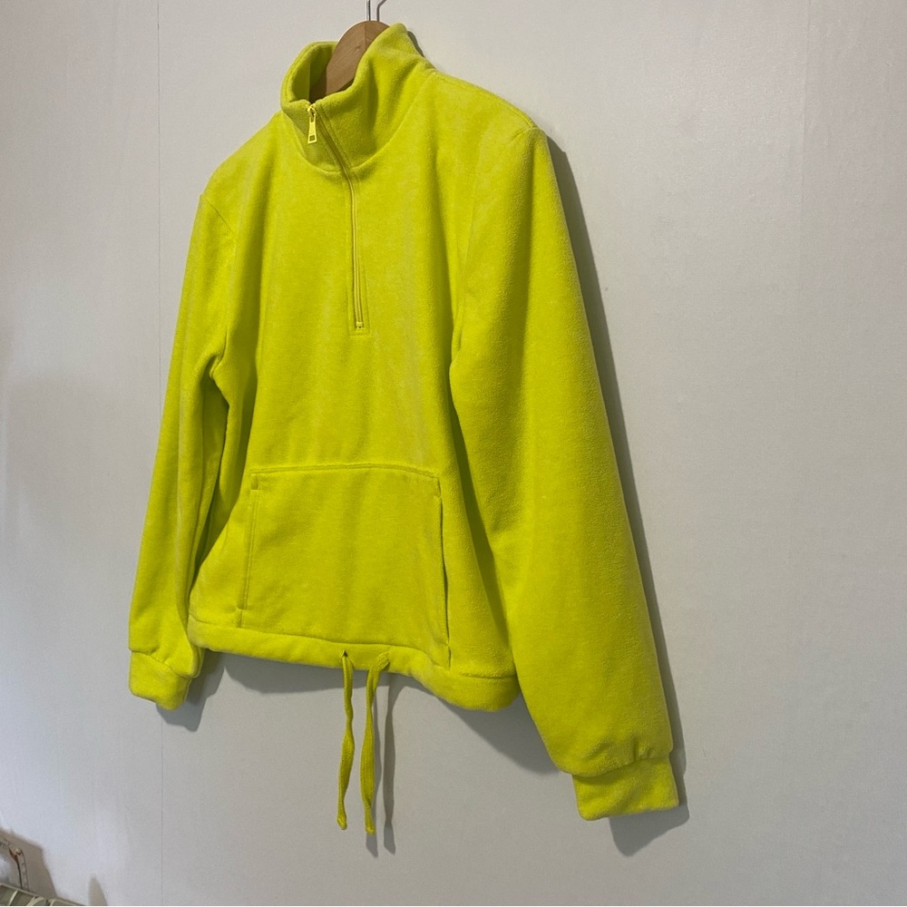 Beyond Yoga New Terrain Pullover in True Chartreuse Color Sweatshirt XS‎ Cozy - Picture 4 of 12